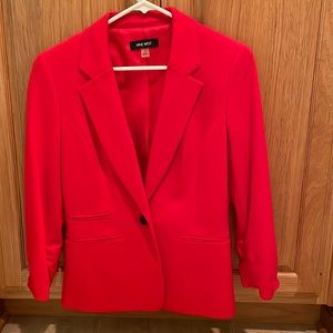 Nine West Blazer 3/4 length sleeves in red